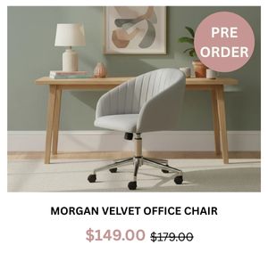 Morgan Velvet Office Chair at Treasurebox