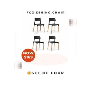 Fox Dining Chair - Set of 4 at Treasurebox