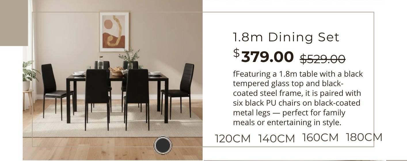 Samuel 7 Piece Dining Set at Treasurebox