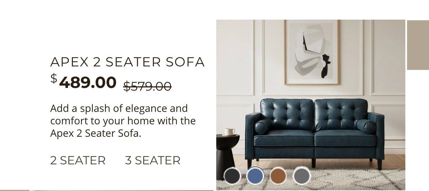 Apex Sofa at Treasurebox