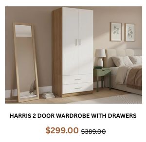 Harris 2 Door Wardrobe with Drawers at Treasurebox