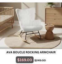 Ava Boucle Rocking Armchair at Treasurebox