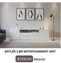 Antler 1.8m Entertainment Unit at Treasurebox