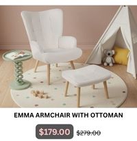 Emma Armchair with Ottoman at Treasurebox