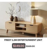 Fredy 1.2m Entertainment Unit at Treasurebox