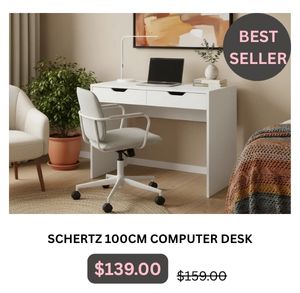 Schertz 100cm Computer Desk at Treasurebox