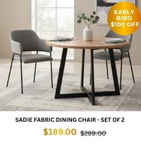 Sadie Fabric Dining Chair at Treasurebox