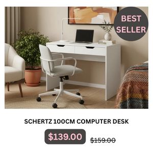Schertz 100cm Computer Desk at Treasurebox