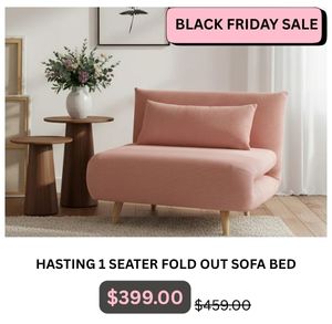 Hastings 1 Seater Fold-Out Sofa Bed at Treasurebox