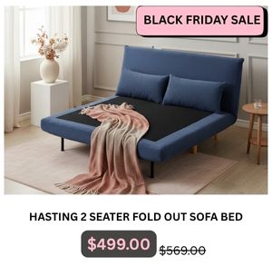 Hastings 2 Seater Fold-Out Sofa Bed at Treasurebox