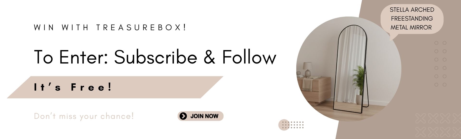 Win a free mirror at Treasurebox