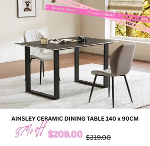 Ainsley Ceramic Dining Table at Treasurebox