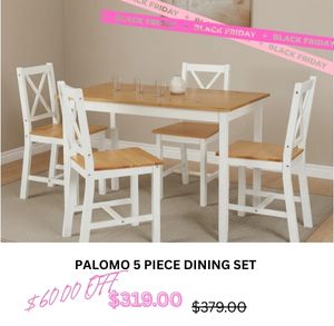 Palomo 5 Piece Dining Set at Treasurebox