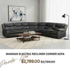 Mandan Electric Recliner Corner Sofa at Treasurebox