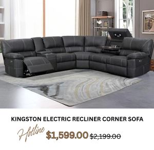 Kingston Electric Recliner Corner Sofa at Treasurebox