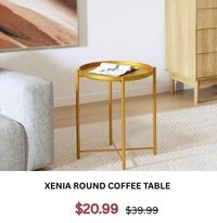 Xenia Round Coffee Table at Treasurebox