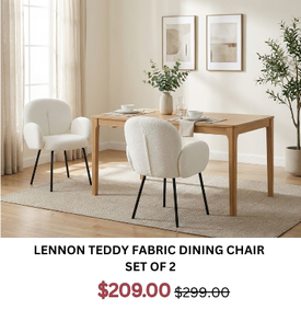 Lennon Teddy Fabric Dining Chair at Treasurebox