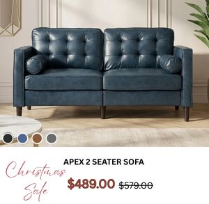 Apex 2 Seater Sofa - Blue at Treasurebox