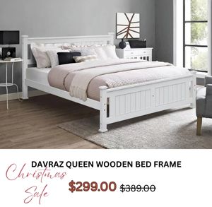 Davraz Queen Wooden Bed Frame at Treasurebox