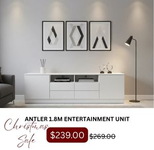 Antler 1.8m Entertainment Unit at Treasurebox