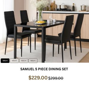 Samuel 5 piece Dining Set at Treasurebox