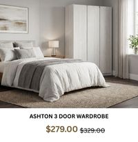 Ashton 3 Door Wardrobe at Treasurebox