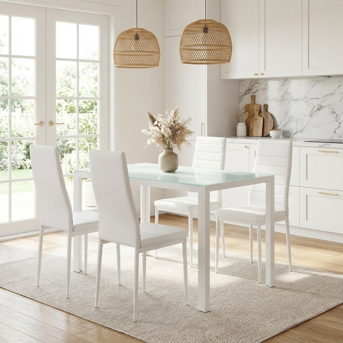 Samuel 5 Piece 1.2m Dining Set - White