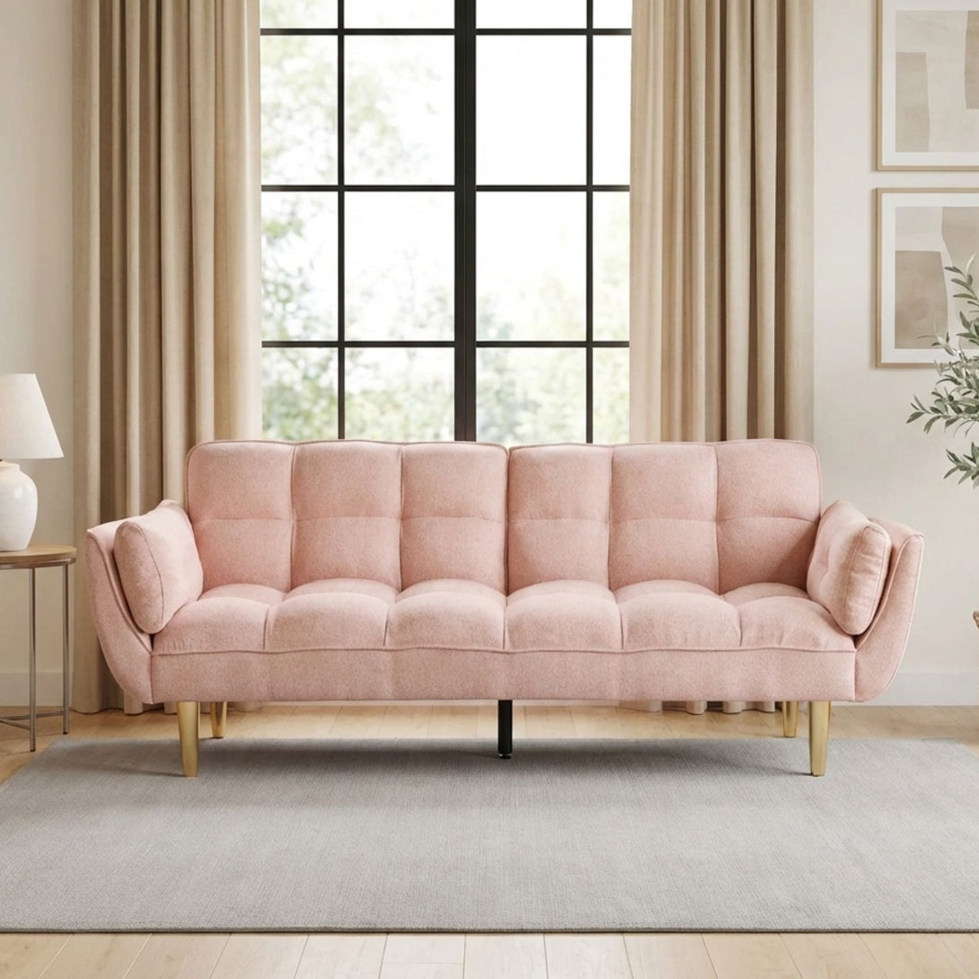 Dover 3 Seater Sofa Bed - Pink