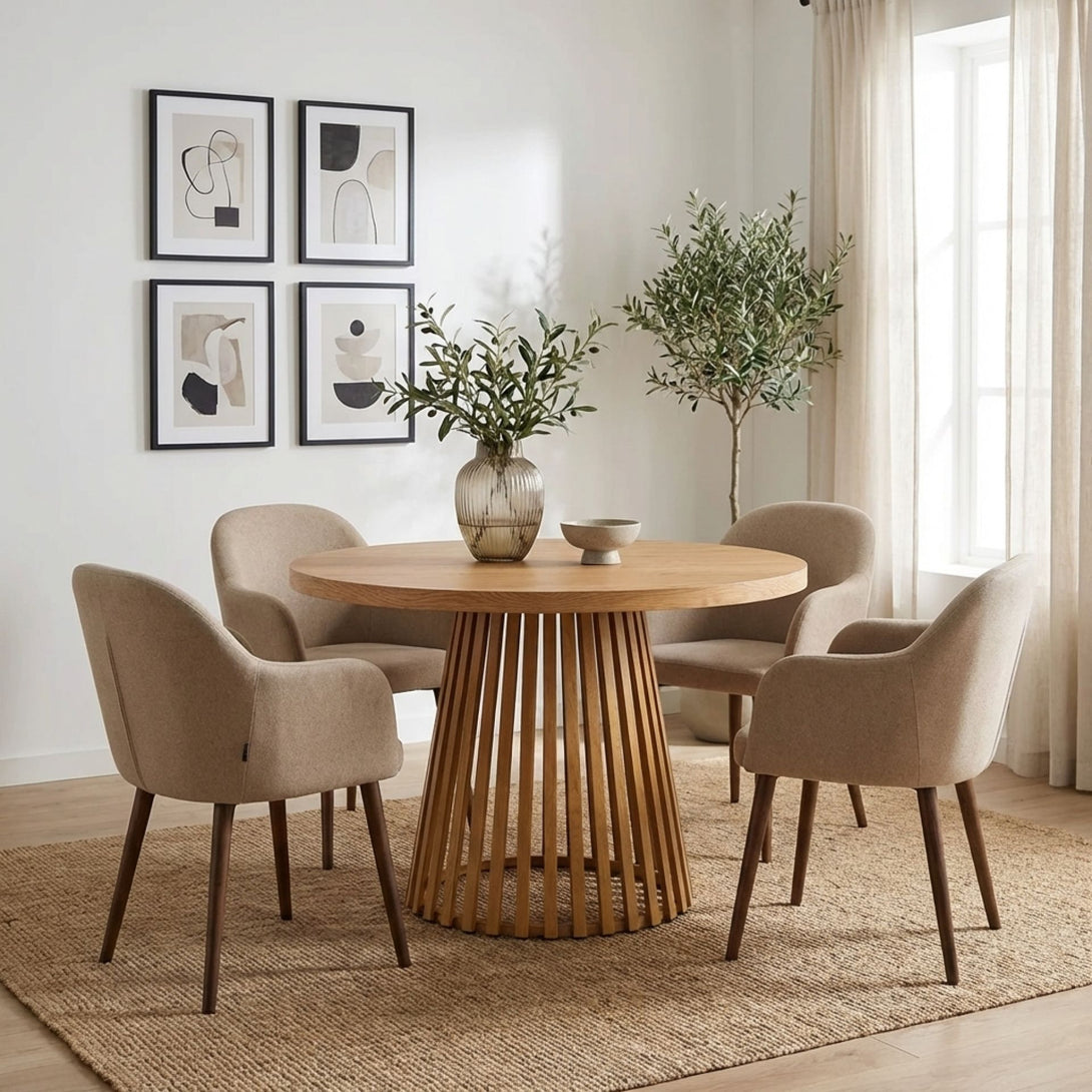 Yardley Round Dining Table 110 x 75cm - Oak