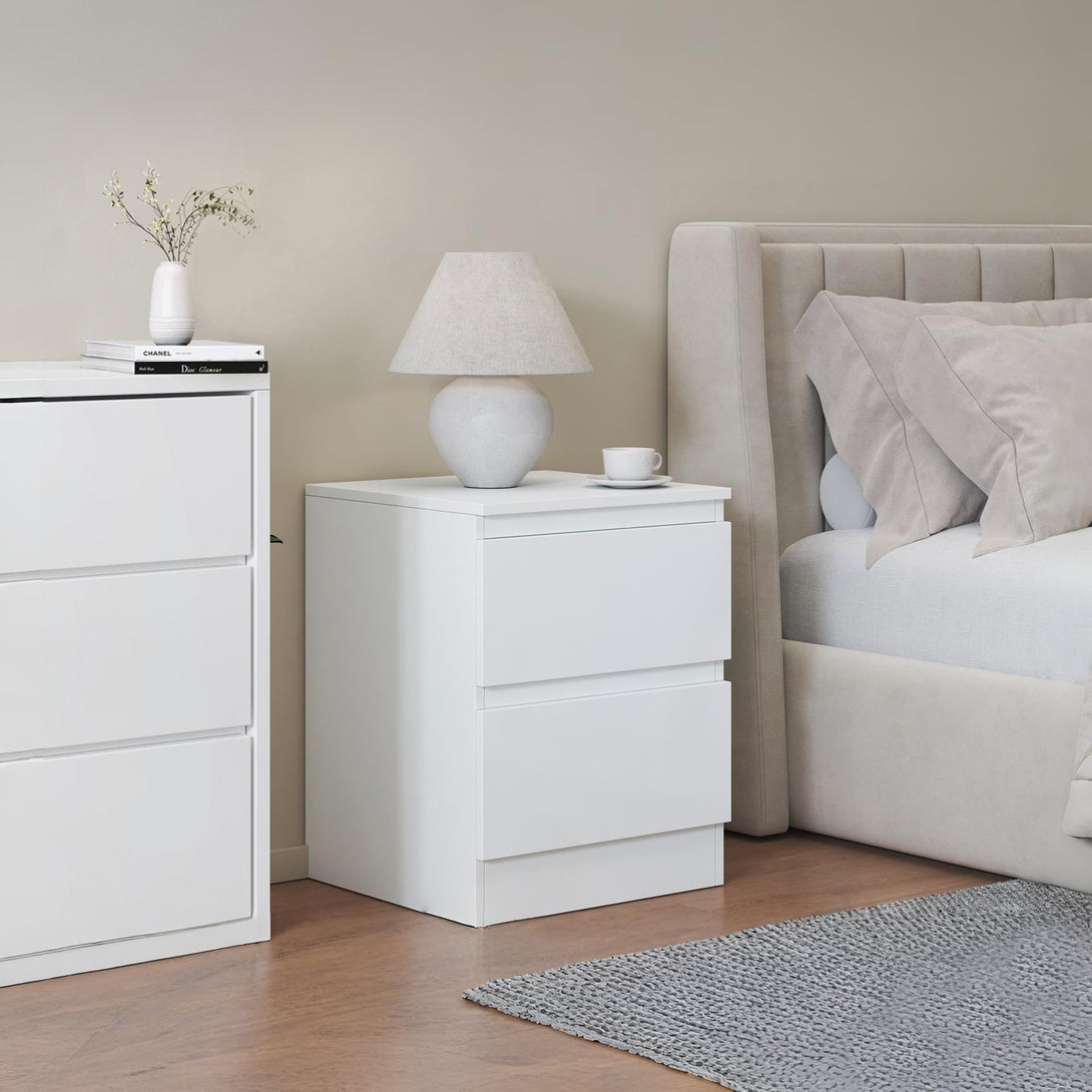 Hollis Bedside Table - White