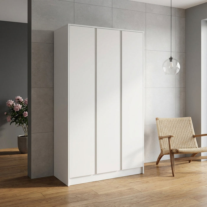 Mason 3 Door Wardrobe - White