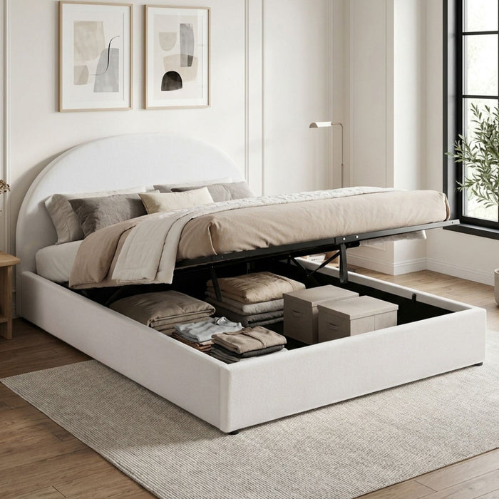 Boucle Queen Gas Lift Bed