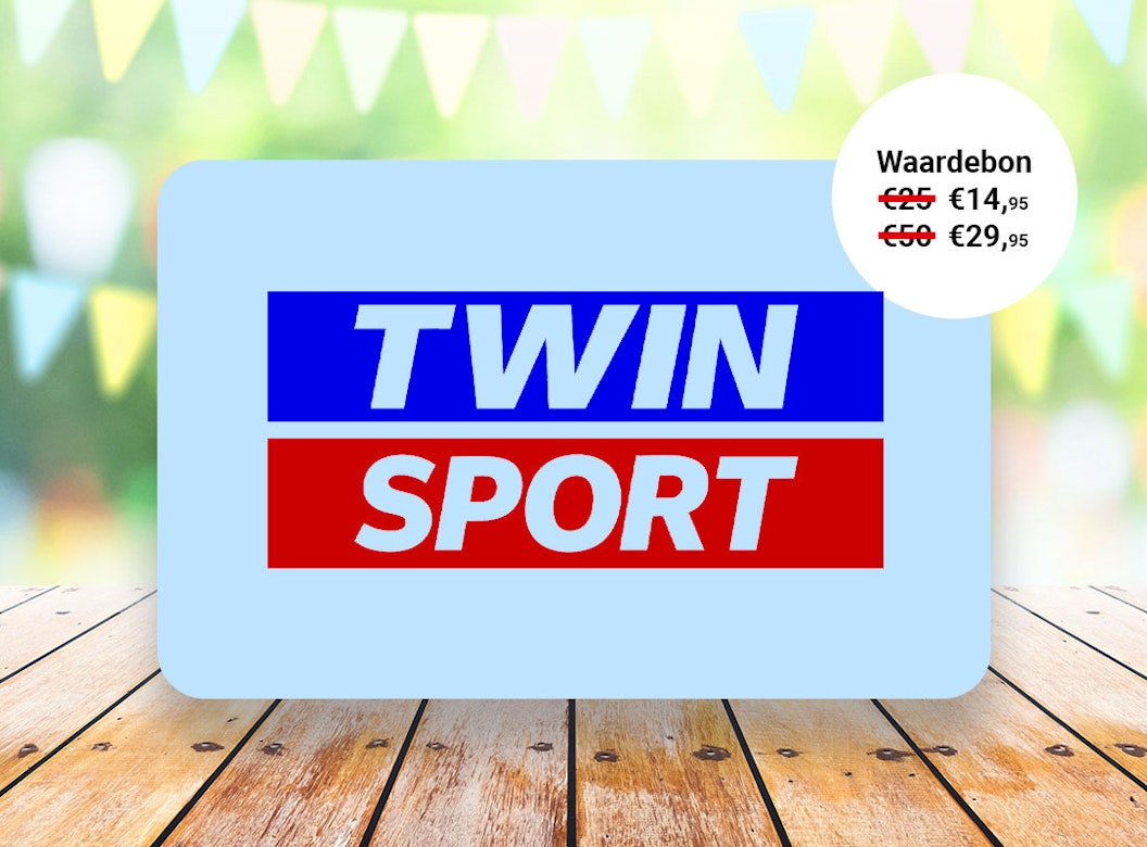 Waardebon t.w.v. €25 of €50 te besteden bij Twin Sport