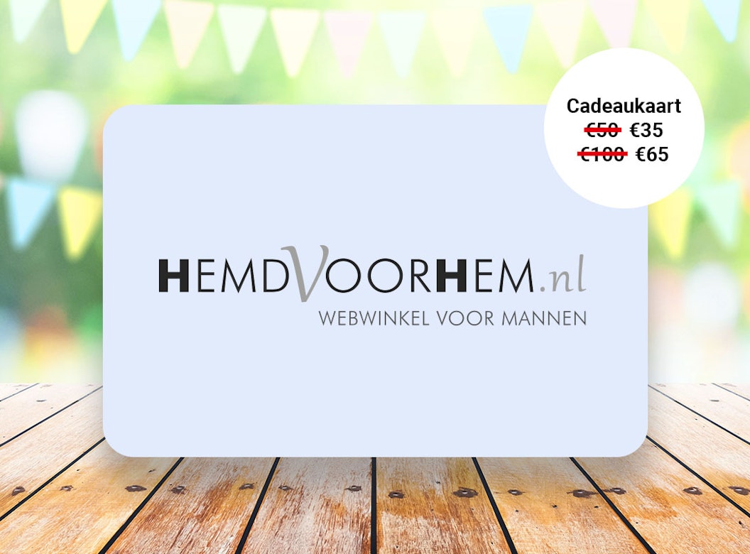 Waardebon t.w.v. €50 of €100 voor HemdVoorHem.nl