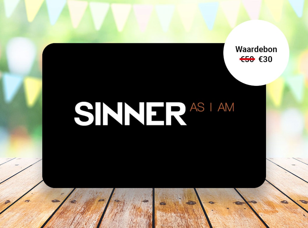 Waardebon t.w.v. €50 te besteden bij SINNER