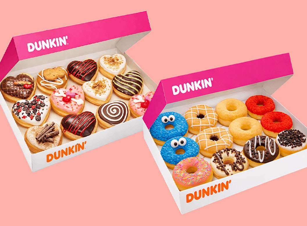Standaard óf Valentijn Dunkin' Donuts box (12 stuks)