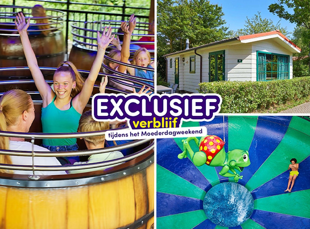 Verblijf met Moederdag 3 nachten in een 4-persoons accommodatie op Duinrell