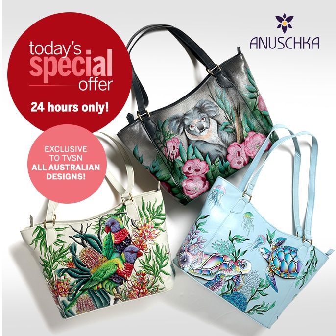 Today's Special Offer Anuschka Australiana Large Leather Tote Bag
