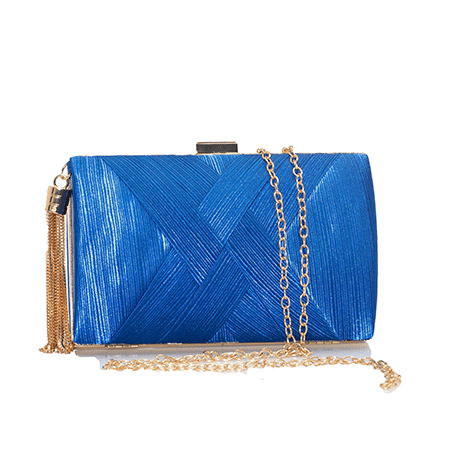 Via Nova Style Eve Satin Weave Clutch with Shoulder Strap