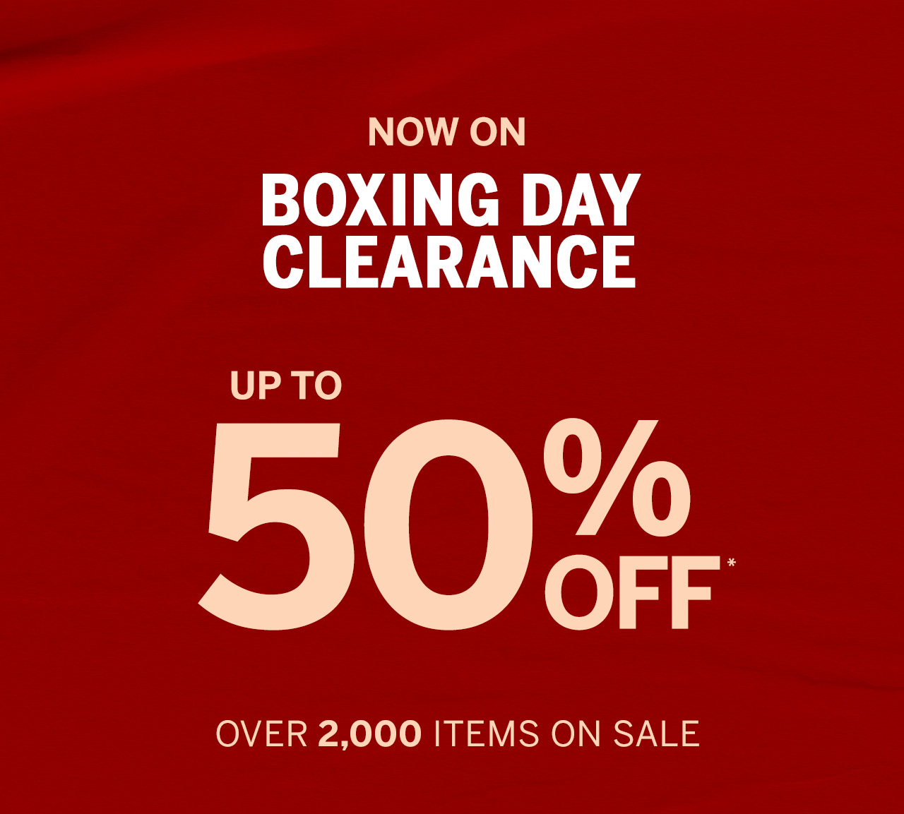 Boxing Day Clearance