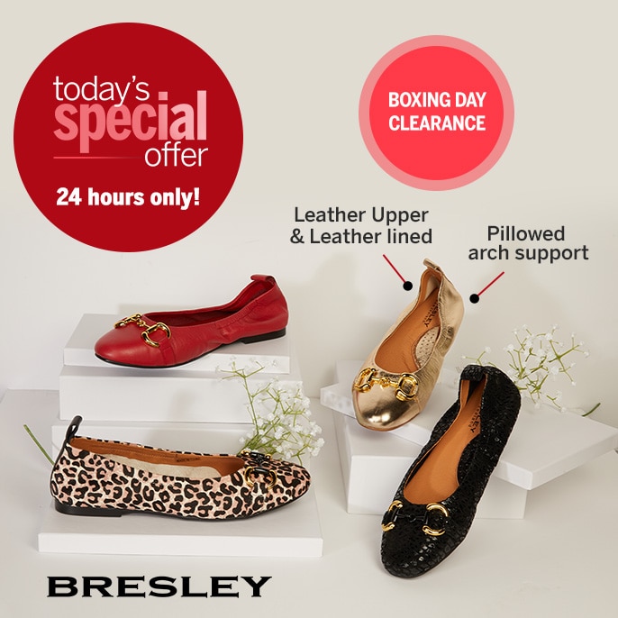 Today's Special Offer Bresley Pilo Leather Ballet Flat with Buckle Detail