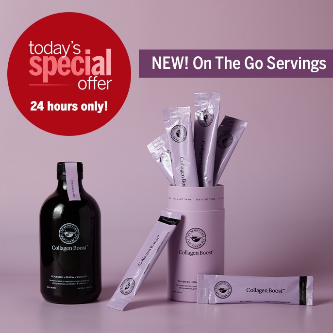 Today's Special Offer Carla Oates Plump & Go Collagen Boost 500ml and 10 Pack Sachets