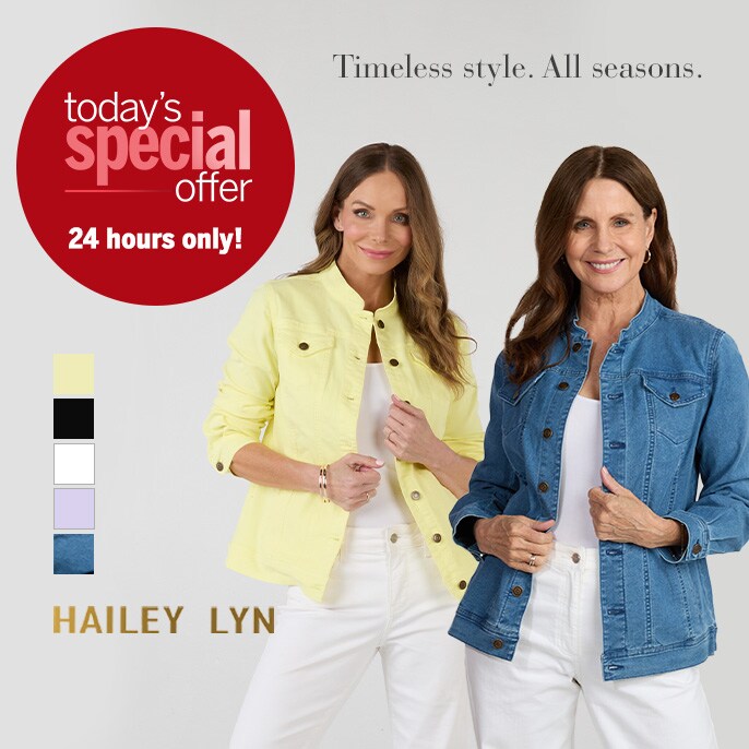 Today's Special Offer Hailey Lyn Stretch Denim Button-Up Jacket