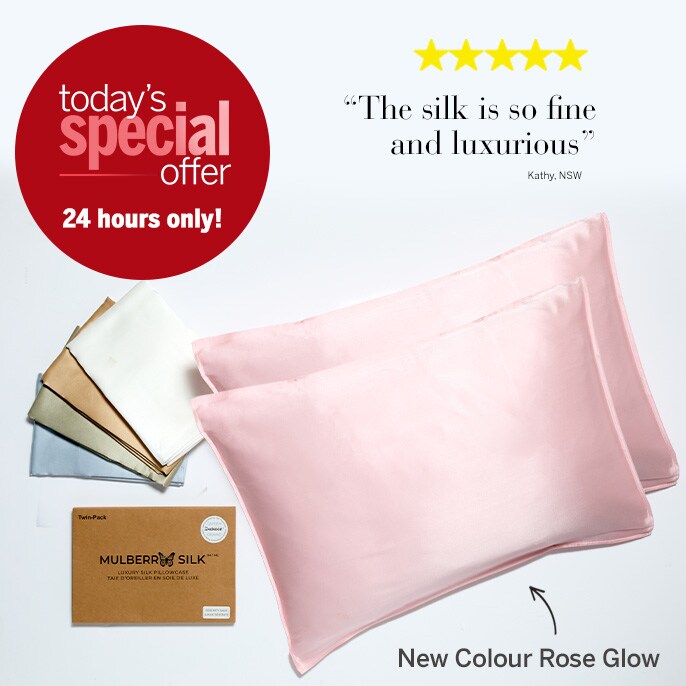 Today's Special Offer Mulberry Silk Pillowcase Twin Pack