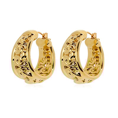 Oro Nuovo 14ct Yellow Gold Byzantine Earrings