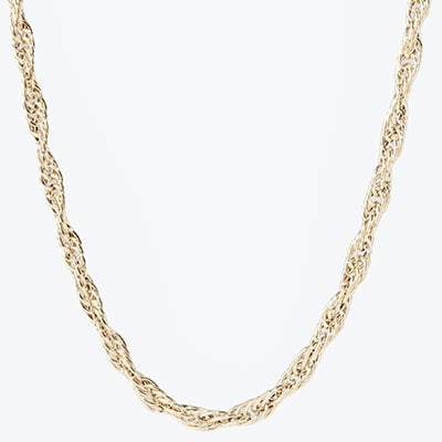 Splendido 14ct Gold Intrecci Spiga Necklace 50cm
