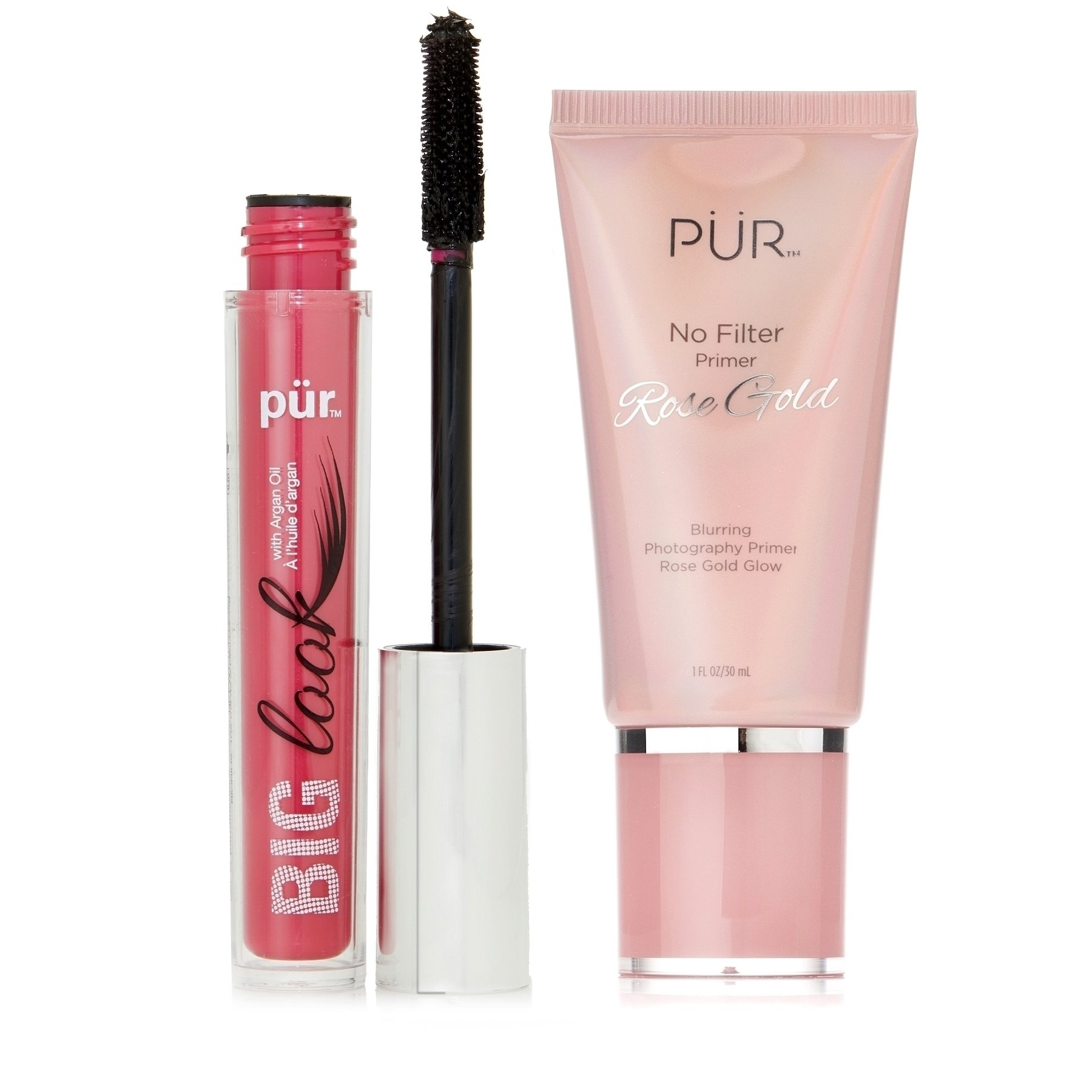 PUR Rose Gold Primer & Big Look Mascara w/ Argan Oil 5ml Double Up