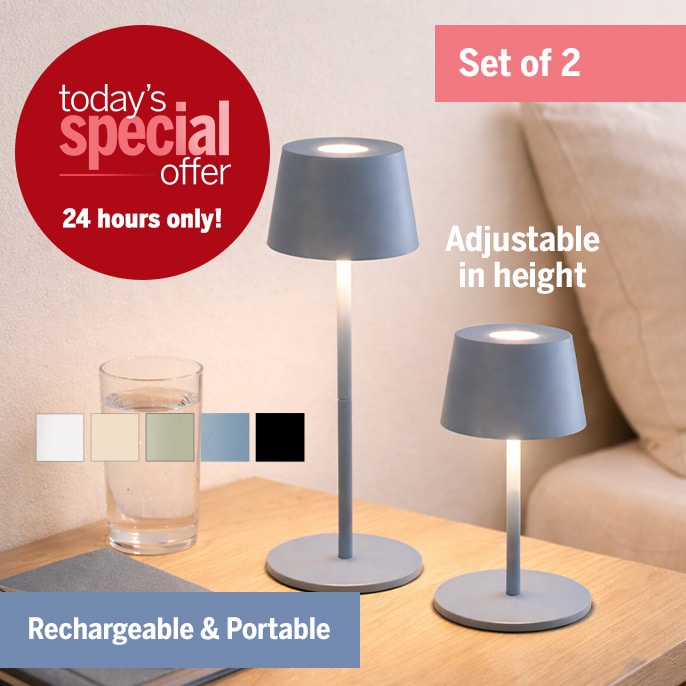 Today's Special Offer LED Rechargeable Mini Table Lamp Set of 2