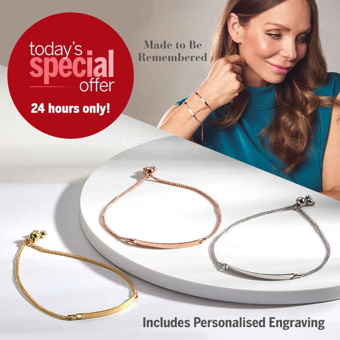 Today's Special Offer 9ct Gold Meaningful Moments Adjustable Bracelet 23cm