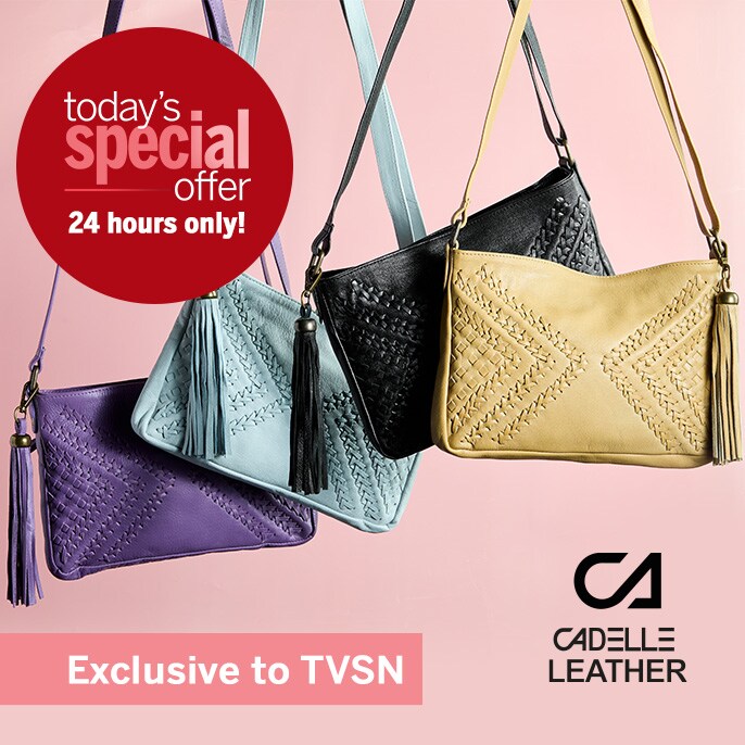 Today's Special Offer Cadelle Zoe Cross Stitch Detail Crossbody Bag with Tassel